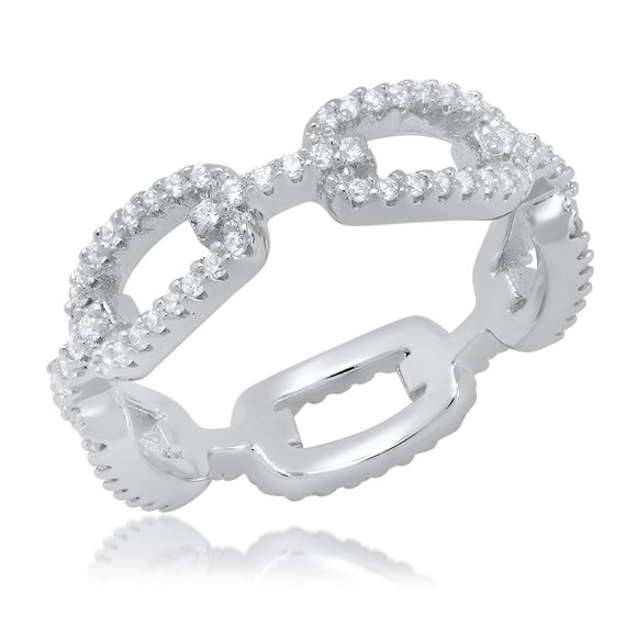 Sterling Silver Chain Link Ring - Picture 1 of 2